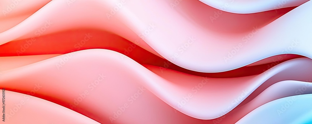 Aufkleber Smoke abstract background idea. Abstract waves in red and blue tones creating a smooth flowing background design.