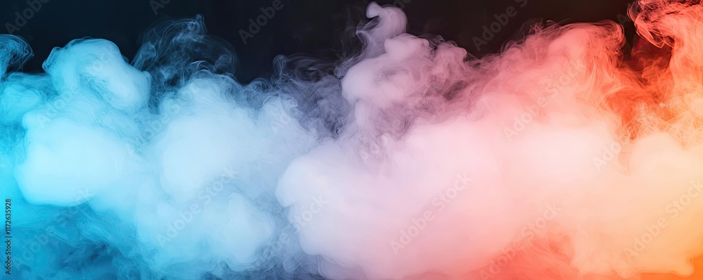Poster smoke abstract background idea. colorful smoke pattern creating a vibrant and dramatic abstract back