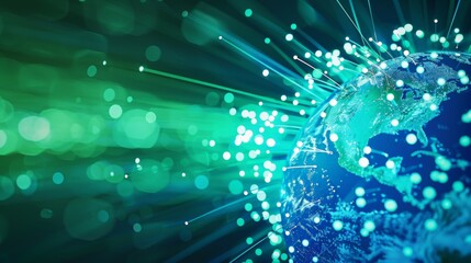 Global Network Connection with Light Streams and Planet Earth