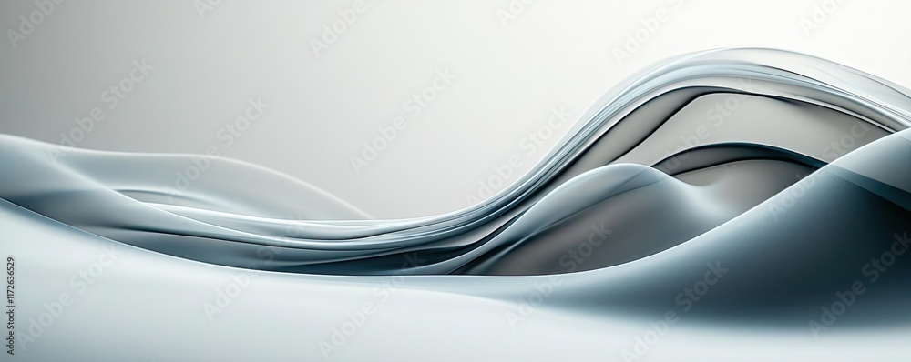Poster Smoke abstract background idea. Abstract smooth waves creating a serene and modern visual composition.