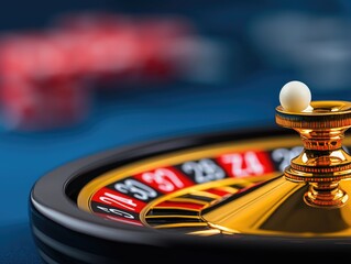 Obraz premium Exciting roulette game experience casino floor photography indoor close-up view gambling concept