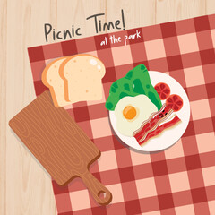 Outdoor Picnic at the Park - High-Quality JPEG Illustration