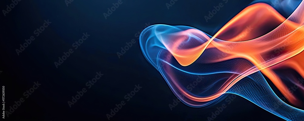 Aufkleber Smoke abstract background idea. Abstract colorful smoke waves creating a sense of movement and fluidity.