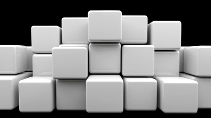 Building blocks arrangement abstract studio image composition minimalistic environment front view creativity concept