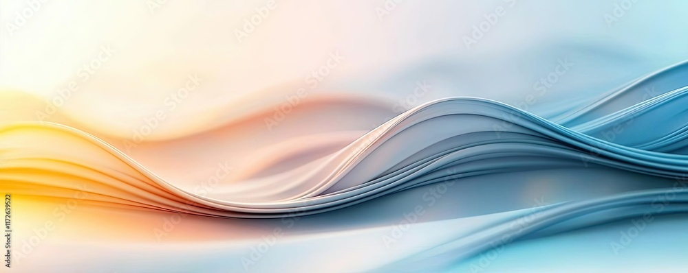 Poster Soft abstract background idea. Abstract flowing waves in soft colors create a tranquil and harmonious visual effect.