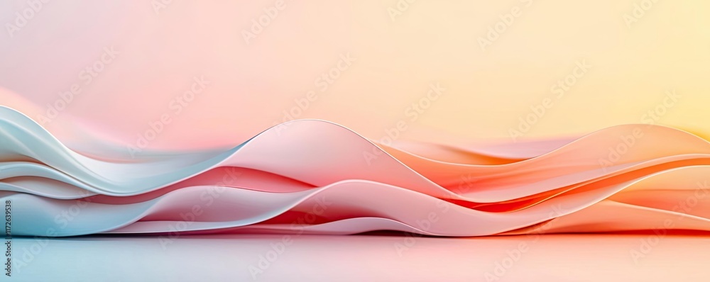 Poster Soft abstract background idea. Abstract wave patterns with harmonious colors for creative projects and backgrounds.