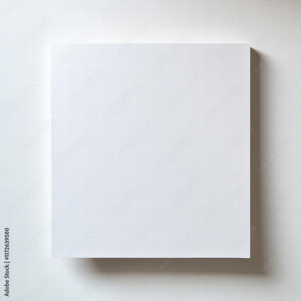 Leinwandbilder pristine white sheet of paper on a clean surface in a bright room during daylight hours. generative 