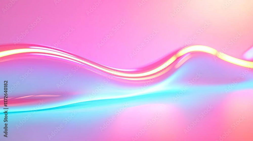 Poster Soft abstract background idea. Abstract wave design with vibrant pink and blue colors for creative projects.