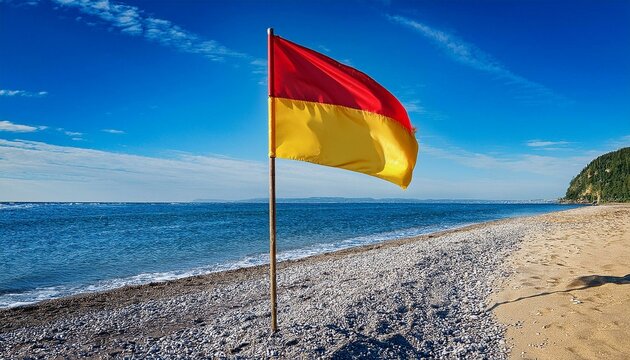 flag on the beach