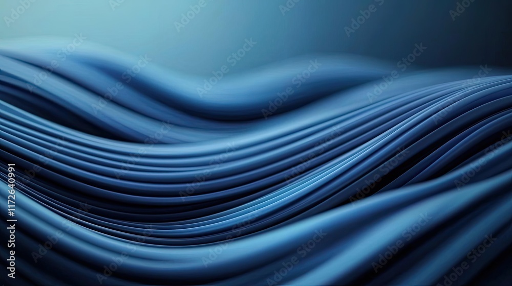 Aufkleber Smoke abstract background idea. Abstract waves of blue create a soothing and dynamic visual experience.