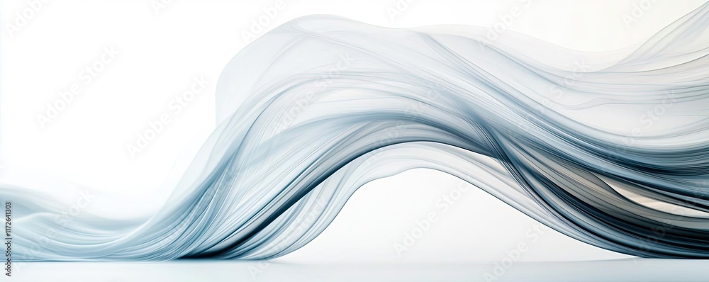 Poster Smoke abstract background idea. Abstract wave patterns in soft hues evoke calm and creativity for modern design projects.