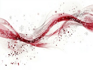 Gentle snowfall swirling through the air against a white background creating a festive winter scene