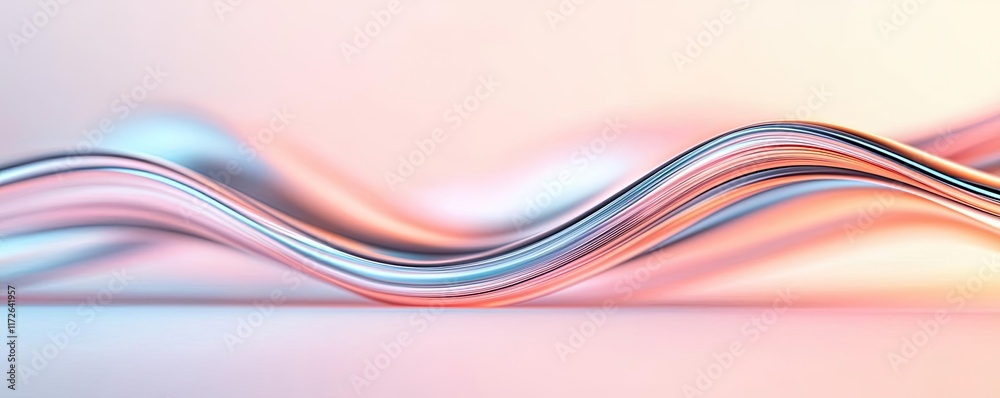 Poster Soft abstract background idea. Abstract waves of color forming a smooth flowing design for creative backgrounds.