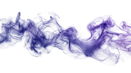 Vibrant Colored Smoke Swirling in a Spiral on Transparent Background