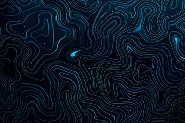 Obraz premium Abstract close-up of a glowing blue digital circuit board, showcasing intricate connections and technological design on a black background. 