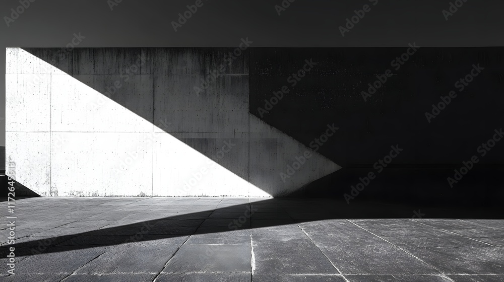 Poster abstract black and white backgrounds. a black and white photograph showcasing a modern concrete stru