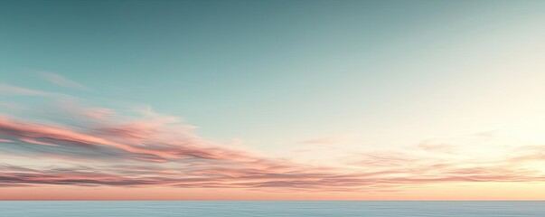 Obraz premium Minimal skies concept. A serene landscape showcasing vibrant colors at sunrise over calm waters.
