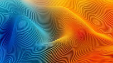 Dynamic Abstract Wave Design with Blue and Orange Lines