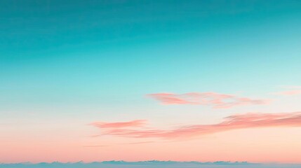 Minimal skies idea. A stunning gradient sky at sunset, featuring soft pink and blue hues blending beautifully.