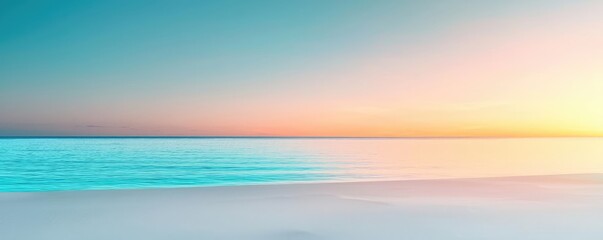 Minimal skies concept. A stunning sunset over a tranquil sea, creating a serene and peaceful atmosphere.