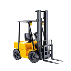 Yellow and Gray Industrial Forklift Vehicle