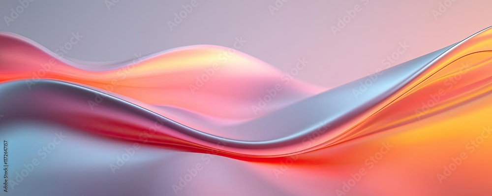 Poster Soft abstract background idea. Abstract colorful waves blend seamlessly, creating a vibrant and dynamic background.