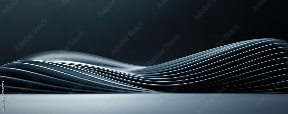 Leinwandbilder soft abstract background idea. abstract waves in dark tones creating a serene and modern atmosphere.