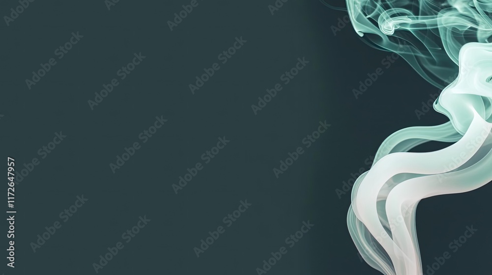 Poster Smoke abstract background idea. Abstract smoke pattern with soft curves and gradients on a dark background.