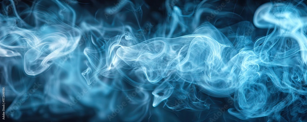 Poster smoke abstract background idea. abstract blue smoke wisps creating a mysterious and ethereal backgro