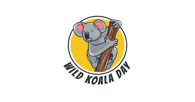 wild koala day motion video, ideal for wild koala day celebration