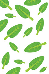 Green life pattern wallpaper on white background.