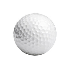 Smooth White Golf Ball with Dimpled Texture
