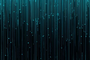 Abstract close-up of a glowing blue digital circuit board, showcasing intricate connections and technological design on a black background.
