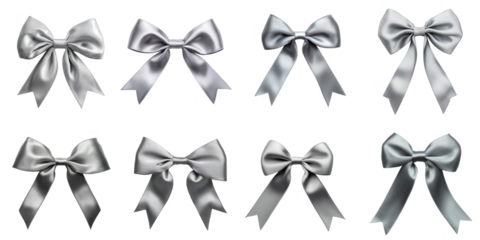 Grey ribbon die cut transparent mock up in gift concept decoration.
