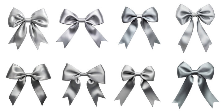 Grey ribbon die cut transparent mock up in gift concept decoration.
