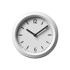 Minimalist clock design, sleek white backdrop, modern aesthetics, timeless elegance, perfect for contemporary decor, enhances any space