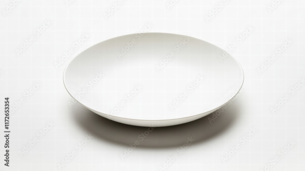 Fototapete blank canvas for creativity on a pristine white plate ready for culinary art and design exploration 