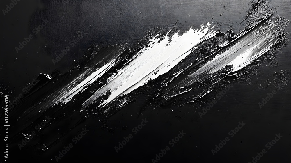Poster abstract black and white backgrounds. dynamic black and white brushstrokes create a striking visual 