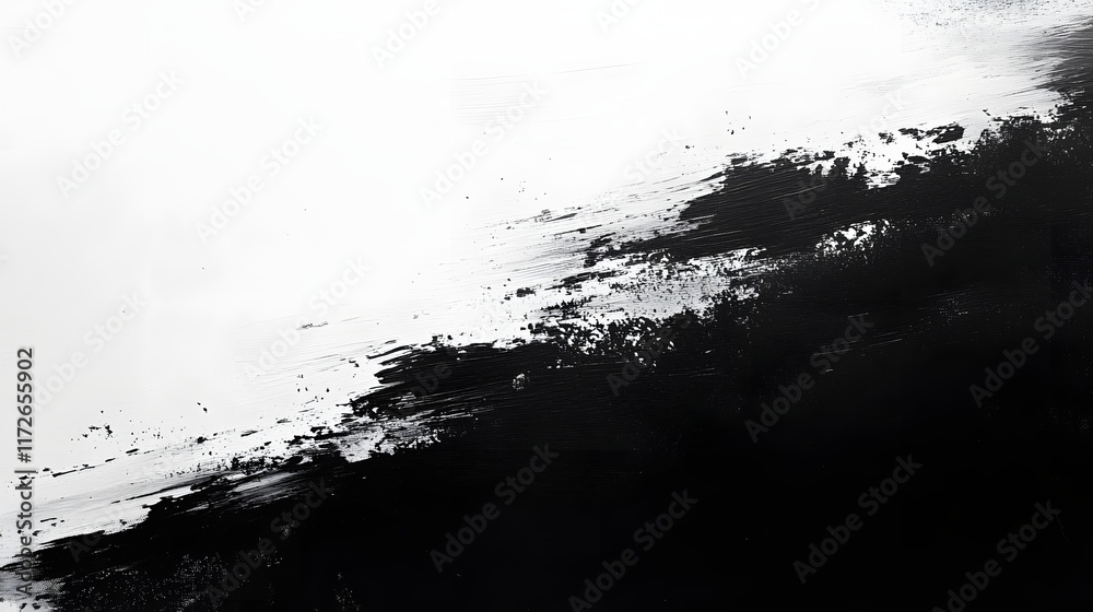 Aufkleber abstract black and white backgrounds. an abstract monochrome painting featuring bold black and white
