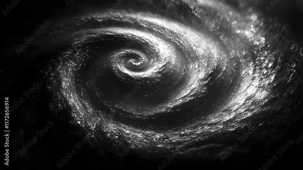Poster abstract black and white backgrounds. a mesmerizing grayscale image depicting a swirling vortex, res