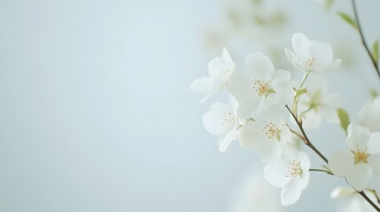 Fototapeta premium single of jasmine, white background, Generative AI 