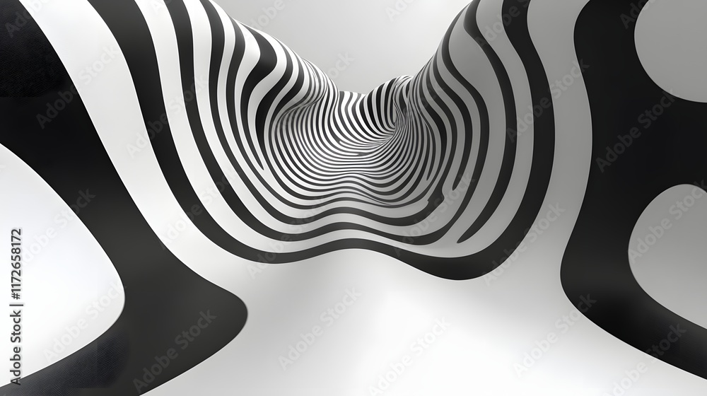 Poster abstract black and white backgrounds. a mesmerizing abstract image featuring a black and white swirl