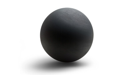 black sphere ball isolated on white background 
