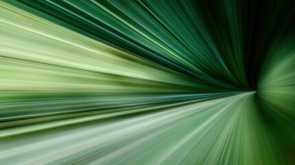 Abstract Motion Blur with Green Tones and Light Stripes