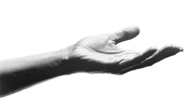 Elegant hand gesture, minimalist aesthetic, pure white backdrop, contemporary design, soft shadows, refined simplicity