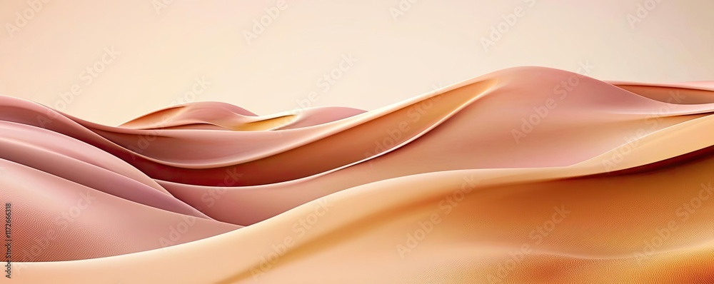 Poster Minimal skies idea. Abstract wave pattern in warm tones, perfect for backgrounds and design projects.