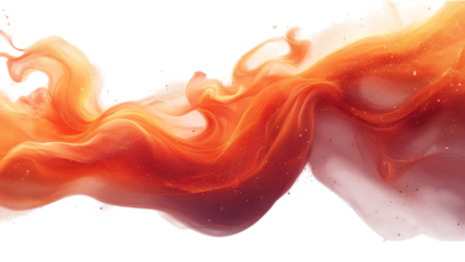 Vibrant flame against a minimalistic white backdrop, emphasizing color intensity and dynamic movement in a contemporary setting