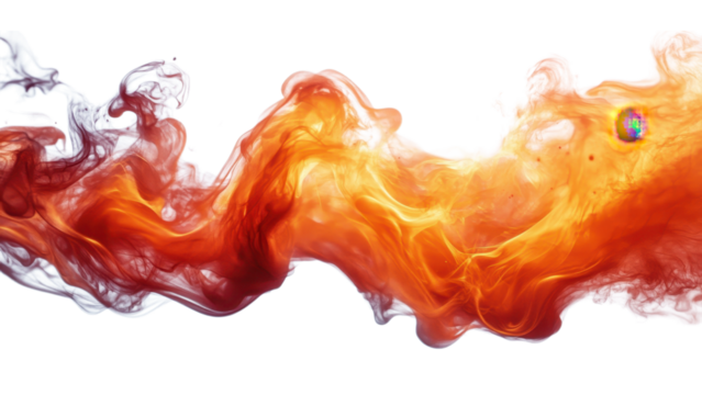 Vibrant Flame on Minimal White Canvas, striking contrast, dynamic energy, modern aesthetic, captivating visual impact