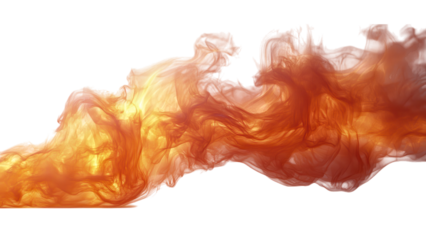 Minimalist fire display on a clean white background, emphasizing vibrant flames and dynamic movement in a contemporary artistic style