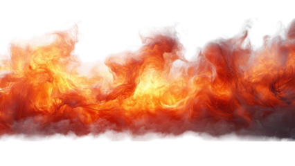 Elegant flames dancing against a pristine white canvas, creating a striking contrast that captures the essence of minimalism and warmth.